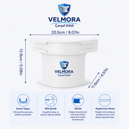 VELMORA™ Çarşaf Kilidi